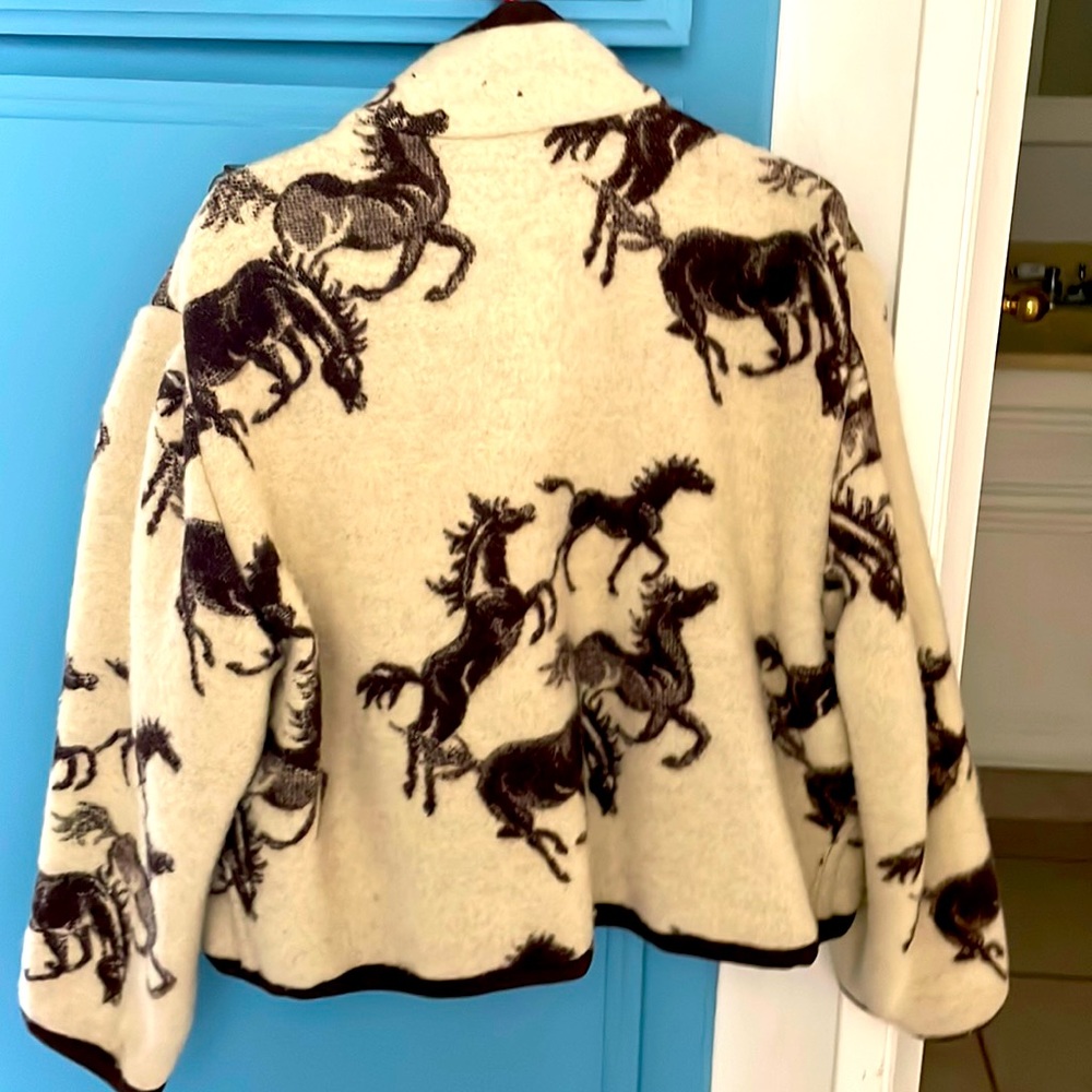 Gorgeous wool horse sweater/coat.